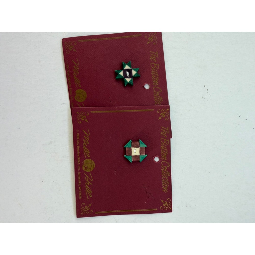 VTG Mill Hill The Button Collection Quilt Shaped Buttons Sewing Crafting